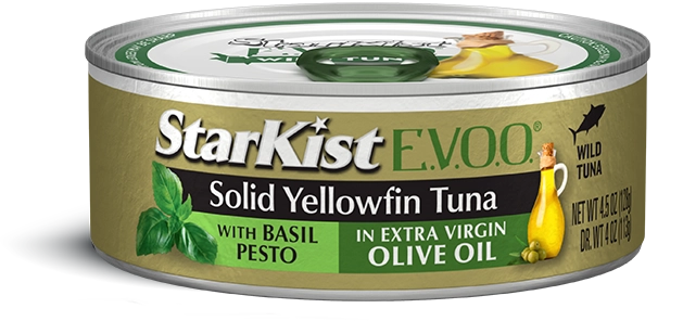 Starkist E.V.O.O. Solid Yellowfin Tuna with Basil Pesto can