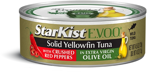 Starkist E.V.O.O. Solid Yellowfin Tuna with Crushed Red Peppers can