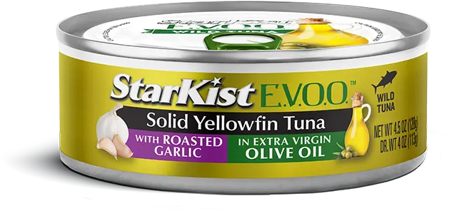 Starkist E.V.O.O. Solid Yellowfin Tuna with Roasted Garlic can