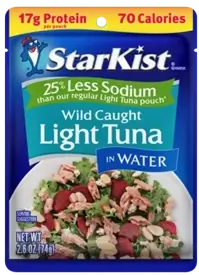 New Light Tuna in Water 25% Less Sodium