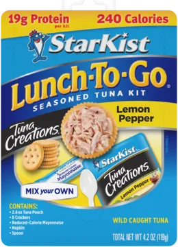 Lunch To-Go Tuna Creations Lemon Pepper Mix Your Own Tuna Salad Kit