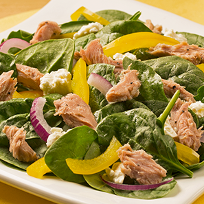 Lemon Tuna and Spinach Salad