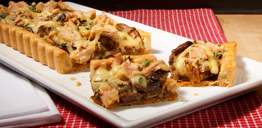 Caramelized Onion and Mushroom Tuna Tart