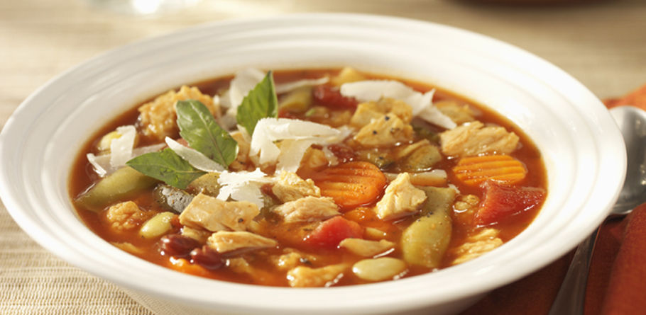 Tuna Minestrone with Parmesan Cheese