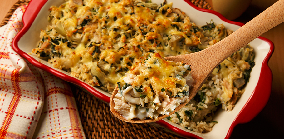 Tuna, Spinach and Artichoke Casserole