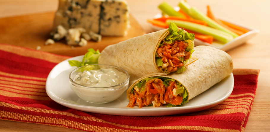 Hot Buffalo Style Tuna Wrap