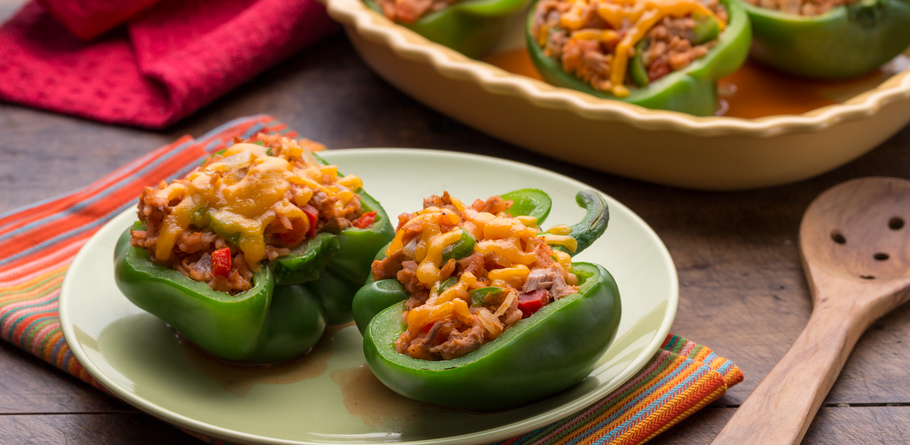 Clamato® and Tuna Stuffed Peppers