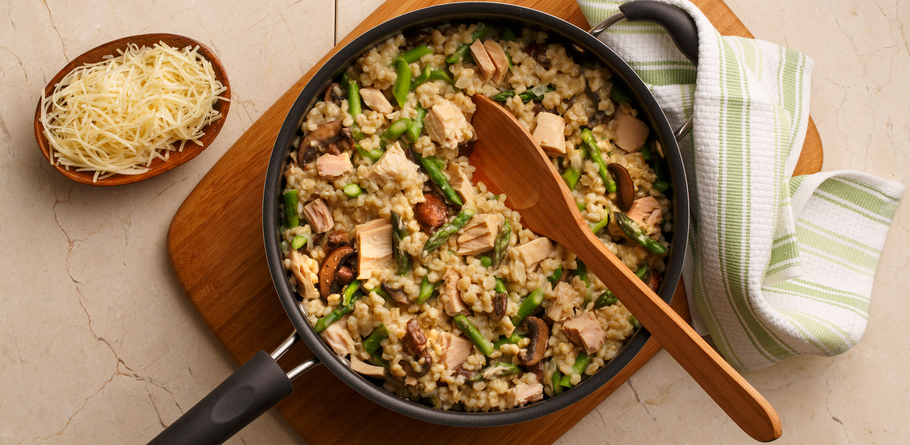 Albacore and Barley Risotto