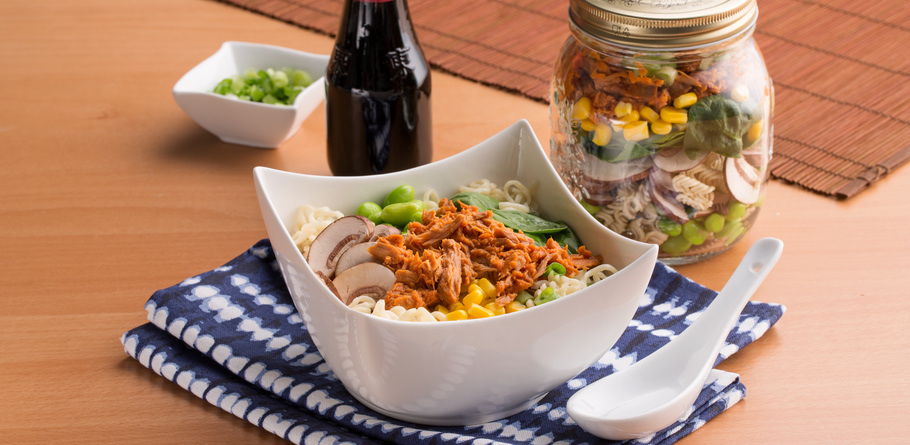 Sriracha Tuna Ramen Noodle Soup