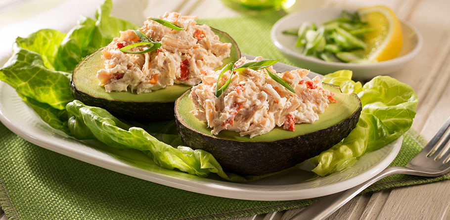 Quick Chicken Salad in an Avocado