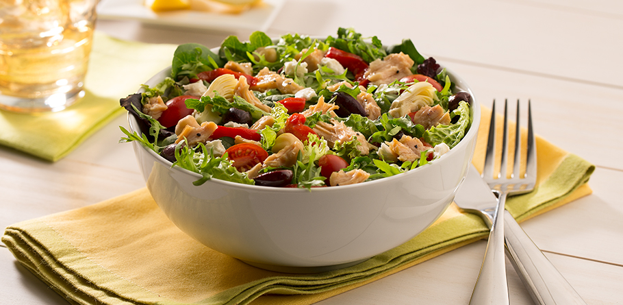 Lemon Pepper Chicken Greek Salad