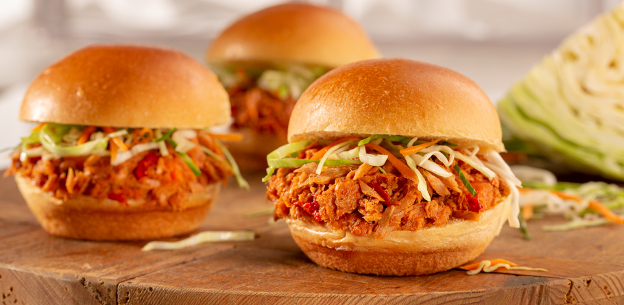 Korean Style Tuna BBQ Sliders with Coleslaw