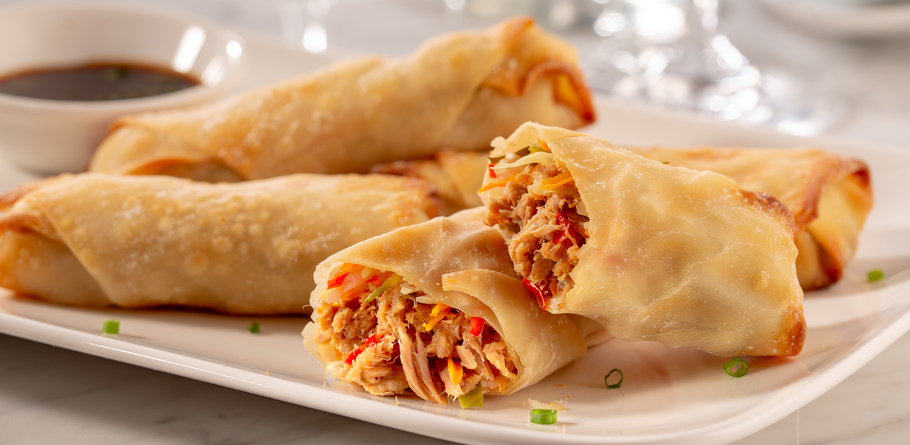 Ginger Sesame Tuna Egg Rolls