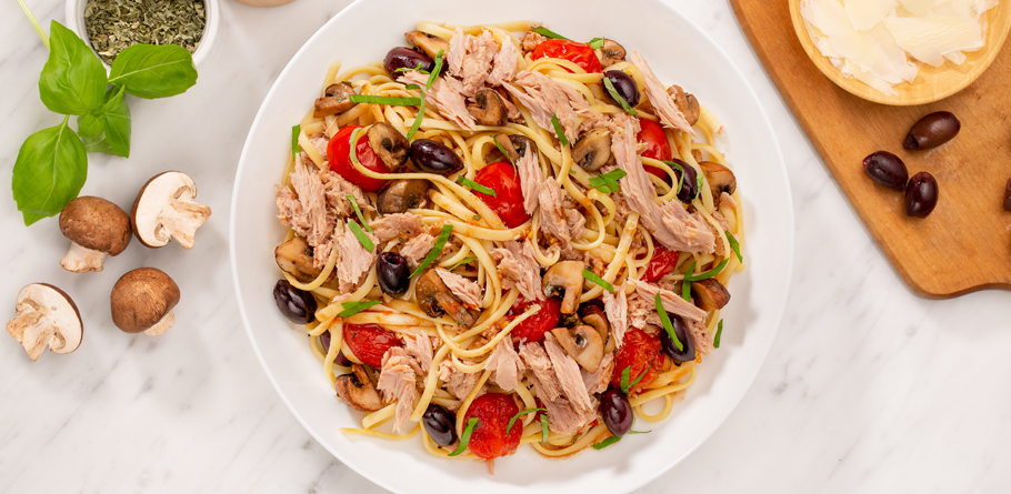 Roasted Vegetable and Tuna Pasta