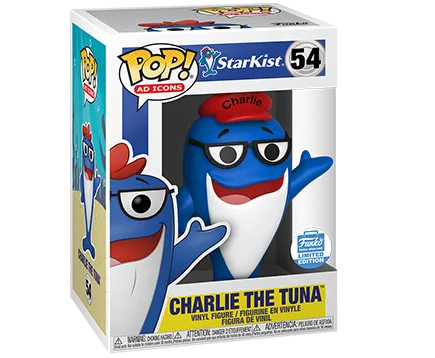 Vintage Charlie The Tuna Fridge Magnet – 2.25 Inch Metal & Hard Plastic Can Label Sign