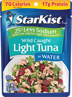 Light Tuna in Water 25% Less Sodium (Pouch) Light Tuna in Water 25% Less Sodium (Pouch)