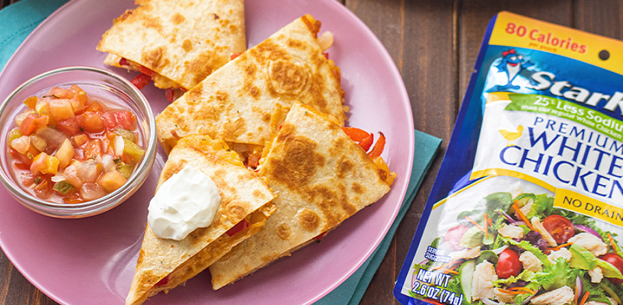 Hungry Girl’s Chicken Fajita Quesadilla