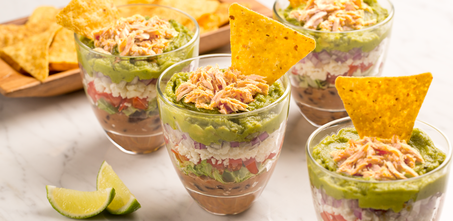 Spicy Seven Layer Dip Cups