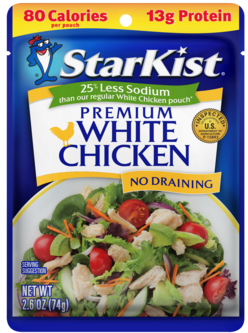 Premium White Chicken 25% Less Sodium (Pouch)