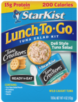 NEW Lunch To-Go® Tuna Creations® Deli Style Tuna Salad Kit (Pouch)