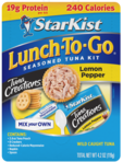 NEW Lunch To-Go® Tuna Creations® Lemon Pepper Mix Your Own Tuna Salad Kit (Pouch)