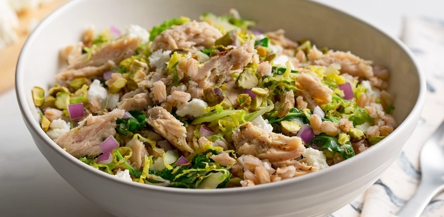 Tossed Lemon Pepper Tuna and Farro Veggie Bowl